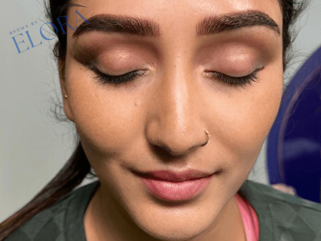 Combination Brows with natural hair strokes