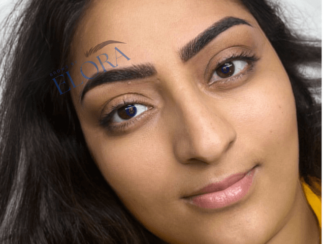 Combination with natural hair strokes